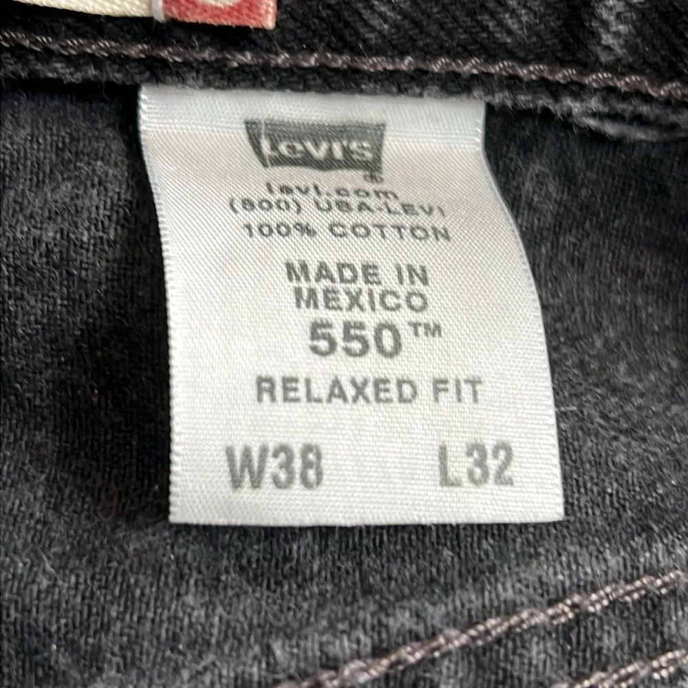 Levi’s‎ Men’s 550 Relaxed Fit Jeans Black Size 38 X 32